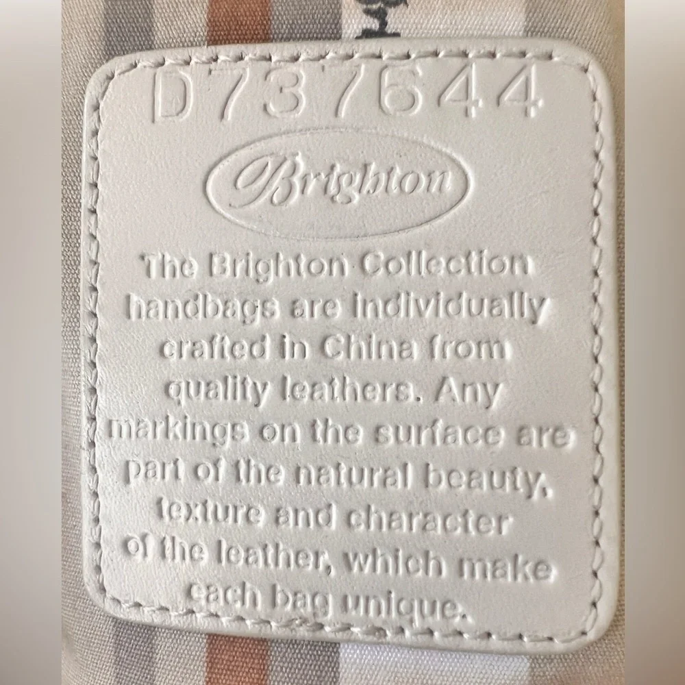 Brighton Barbados Ziptop Hobo bag.  Zinc Pearl color.  Brighton hardware